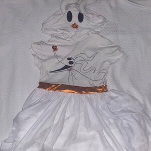 Disney White and Orange Ghost Dress